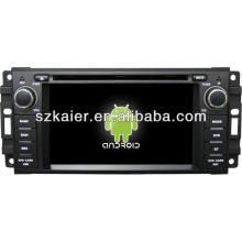 Reprodutor de DVD do carro do sistema de Android para Dodge com GPS, Bluetooth, 3G, iPod, jogos, zona dupla, controle de volante